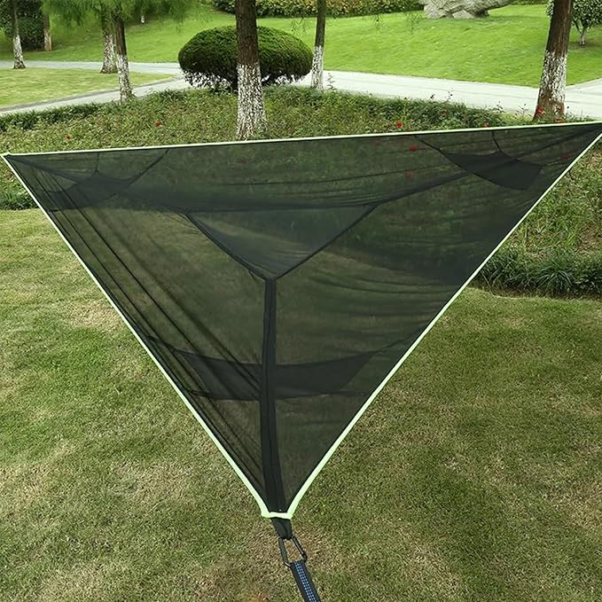 Triangle Hammock 13ft Net Camping Hammock Portable Backyard Hammock for Multi-Person Use, Ideal for Outdoor Backyard Garden
