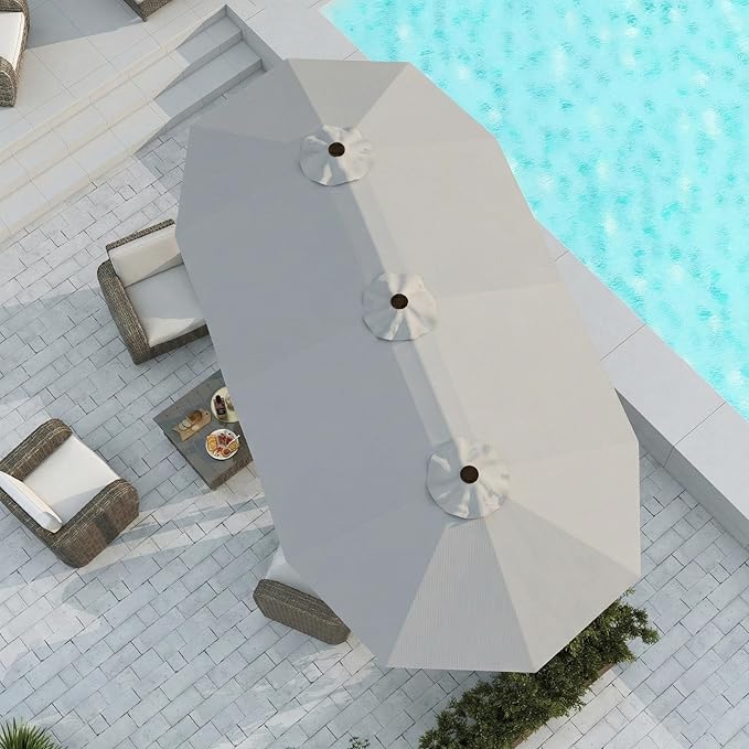 15FT Large Patio Umbrella with Base Included