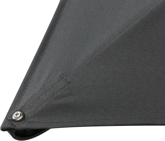 10ft Offset Patio Umbrella, Hanging Cantilever Umbrella, Square Shape, Aluminum Cross Base, Tilt, 360-Degree Rotation, Gray