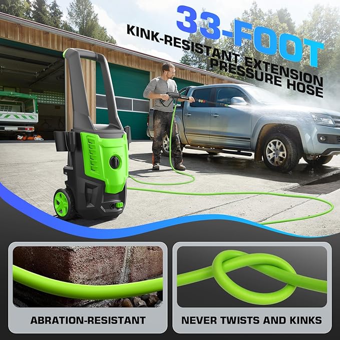 Professional Electric Pressure Washer 5000PSI, 4.0GPM Portable Power Washer with 4 QC Nozzles and Soap Bottle, Cleaner Machine for Cars/Home/Driveways/Patios/Decks/Fences