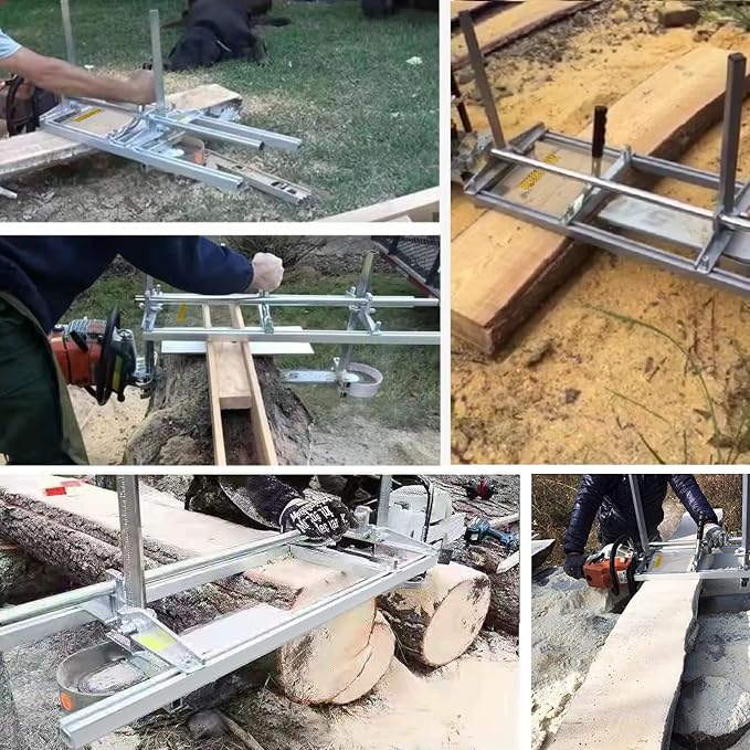 36-inch Portable Chainsaw Mill, Aluminum Steel Planking Milling Bar for Builders and Woodworkers (14"-36")