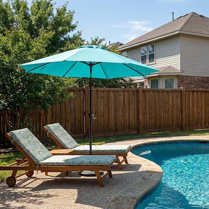 BPS Patio Umbrella Replacement Canopy for 9 ft 8 Ribs Table Umbrella, Outdoor Umbrella Replacement for Market Parasol, Canopy Only