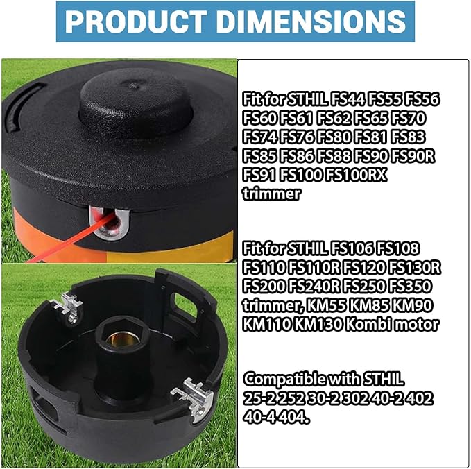 10-Pack Zinc Alloy-Replacement Trimmer Head Eyelet Sleeves for Stihl Models FS90R FS44 FS55 FS80 FS88 FS90 FS106 FS108 FS130 F FS85 FS86 FS91 FS110,Trimmer Head Parts for Autocut 25-2 Eyelets