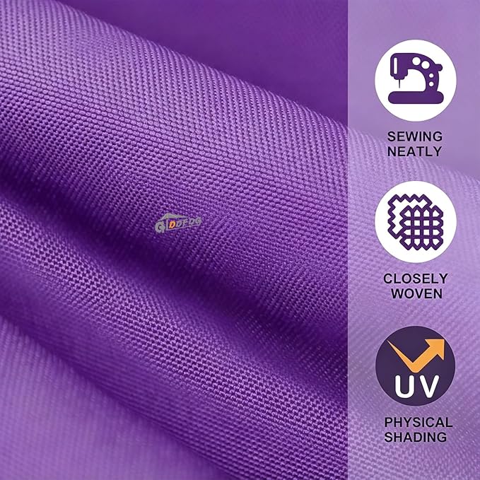 10ft Patio Umbrella Replacement Canopy 8 Ribs, Waterproof & Fade Resistant Market Umbrella Cover, Thickened Polyester Fabric for Backyard, Garden and Pool (Canopy Only) (Purple)