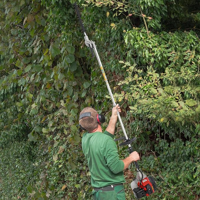 Gasoline Brush Cutter 2-Stroke8500RPM Gas Weed Wacker Brushs Cutter and Gas String Trimmer 2-Cycle Extreme Duty with Fuel Tank Multi Garden Tools Brush Cutters Weed Wacker for Yard Lawn (52CC+1700W)