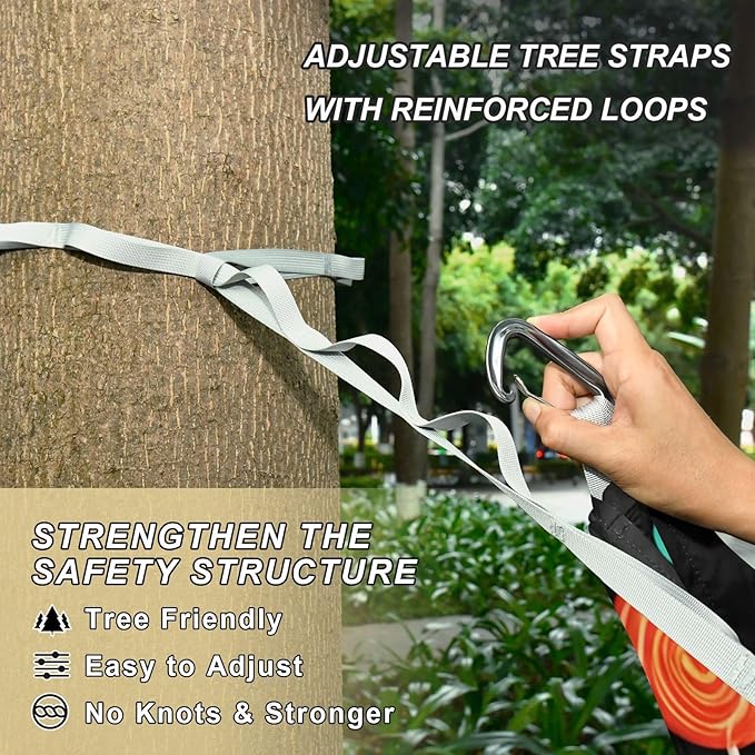 Hammocks for Outside Pumpkins Camping Hammock Portable Hammocks with Tree Straps and Carry Bag Camping Accessories for Hiking Beach Outdoor