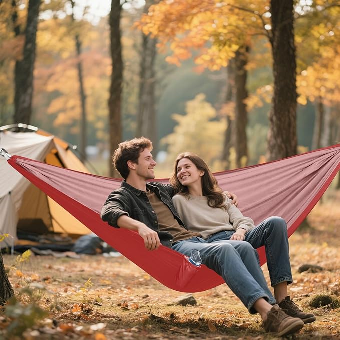 Solid Red-Brown Color 330lb Capacity Hammocks with Hanging Ropree Hammock for Camping & Hiking Essential macas mexicanas de Patio para Adulto
