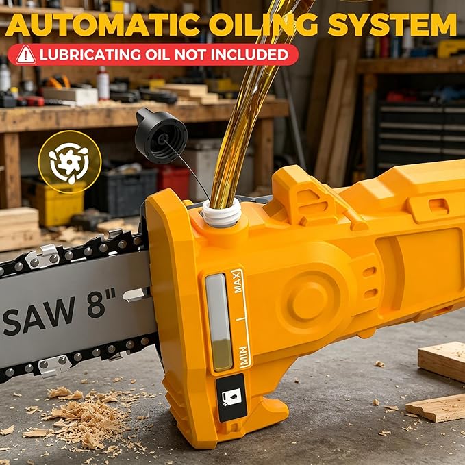 SHOHO Cordless Pole Saw Compatible with Dewalt 20V Max Batteries, Electric Pole Saws for Tree Trimming Battery Powered, Auto Lubrication System, Adjustable Pole Chainsaw (Battery not Included)