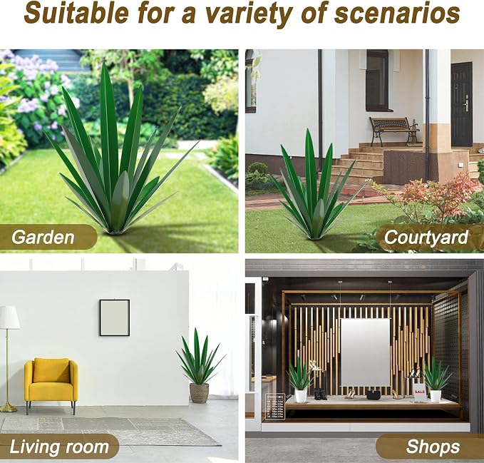 Homight Metal Tequila Country Sculpture DIY Tequila Plant Home Decor Country Tequila Garden Ornament Indooutdoor Statuette Patio Lawn Patio Stake Decoration Gift to The Garden