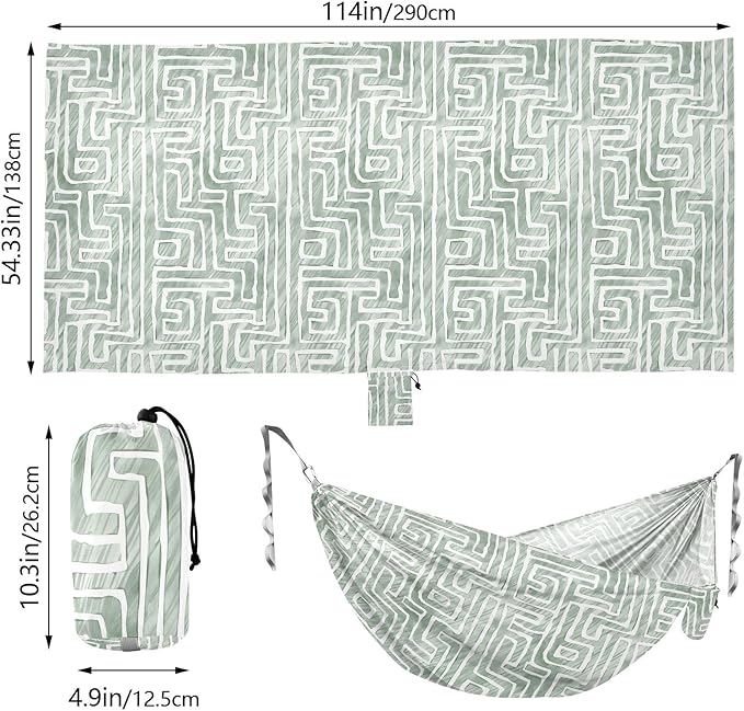 Camping Hammock Outdoor Hammocks for Outside Maze Beach Trees Portable Lightweight with Pockets Tree Straps Indoor
