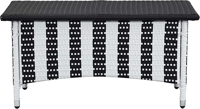 Safavieh Outdoor Collection Figueroa Black and White 4-Piece Patio Set