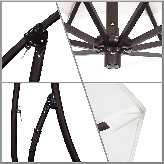 California Umbrella 9-Foot Offset Cantilever Patio Umbrella Infinite Tilt