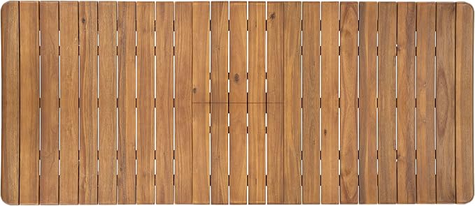 Christopher Knight Home Sky Acacia Wood Dining Table Set for 6, 7 Piece Patio Extendable Dining Table and Dining Chairs Set of 6 with Cushions & Rope Accents, Patio Furniture Set, Teak+Beige+Black