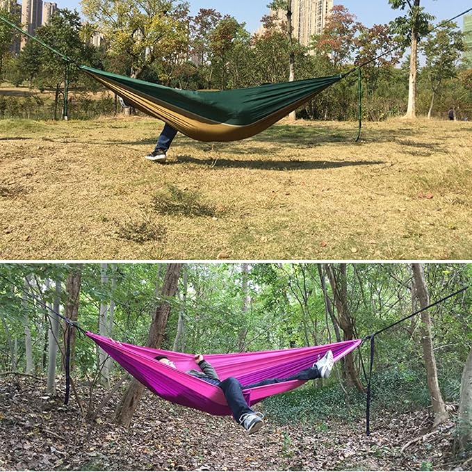 Hammocks for Outside, Camping Hammocks with Tree Straps, Parachute Hammocks, Double Hammock Swing Chair, All Accessories Included, for Outdoor, Indoor