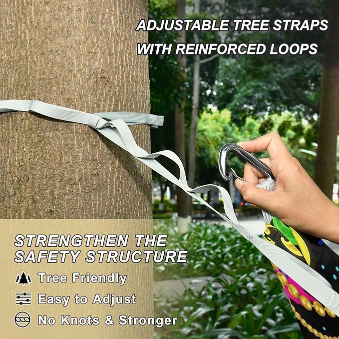 Hammocks for Outside Mardi Gras Elements Camping Hammock Portable Hammocks with Tree Straps and Carry Bag Camping Accessories for Hiking Beach Outdoor