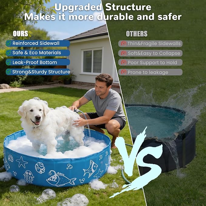 Foldable Kiddie Pool with Removable Canopy, 47in Portable Kids Swimming Pool for Baby Toddler, Summer Water Play Pool with Mosquito for Outdoor Backyard Beach