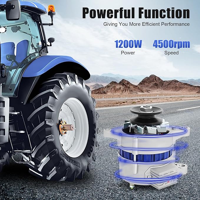 12V-14V Permanent Magnet AC Generator, 1200W Permanent Magnet Synchronous Generator, Permanent Magnetic Alternator for Mechanical Equipment, Power Tools, Lighting, 4500r/min