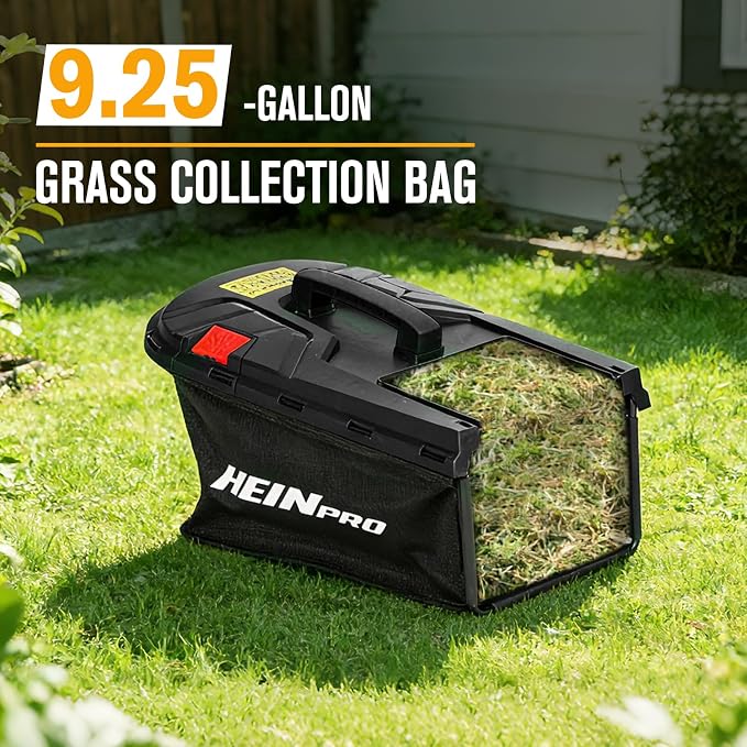 HEINPRO 14" Cordless Lawn Mower Compatible with Milwaukee M18 Battery, 2-in-1 Brushless Electric Lawn Mower for Small Yards, Push Mowers with 5-Position Height Adjustment, Red (Tool Only)