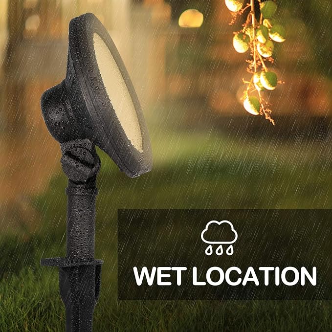 hykolity Low Voltage LED Landscape Wall Wash Light, Outdoor Spotlights | Die-Cast Aluminum, Waterproof Low Voltage Landscape Lighting, 7.4W 430LM 12V-15V, Wired Spot Lights for Tree Building, 4 Pack