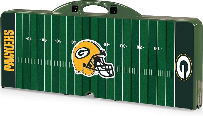 PICNIC TIME NFL Picnic Table Portable Folding Table with Seats and Umbrella