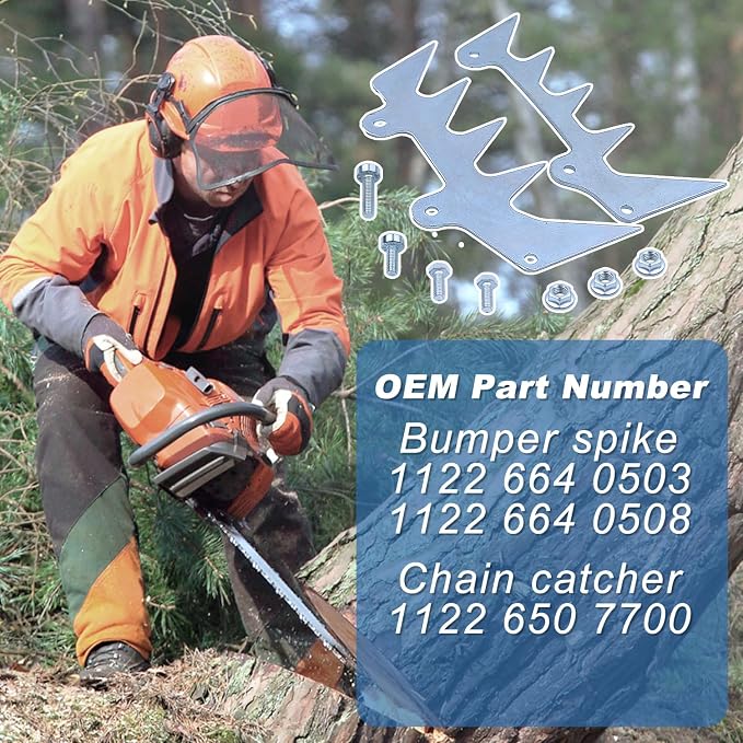 Bumper Spike Felling Dog Chain Catcher Kit For Stihl MS660 MS460 MS440 066 046 044 Chainsaw Replace 1122 650 7700, 1122 664 0503