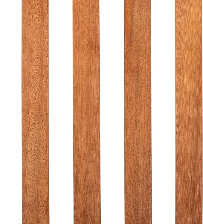 SAFAVIEH Outdoor Collection Chaston Natural Wood/Navy Cushion 4-Piece Conversation Patio Set