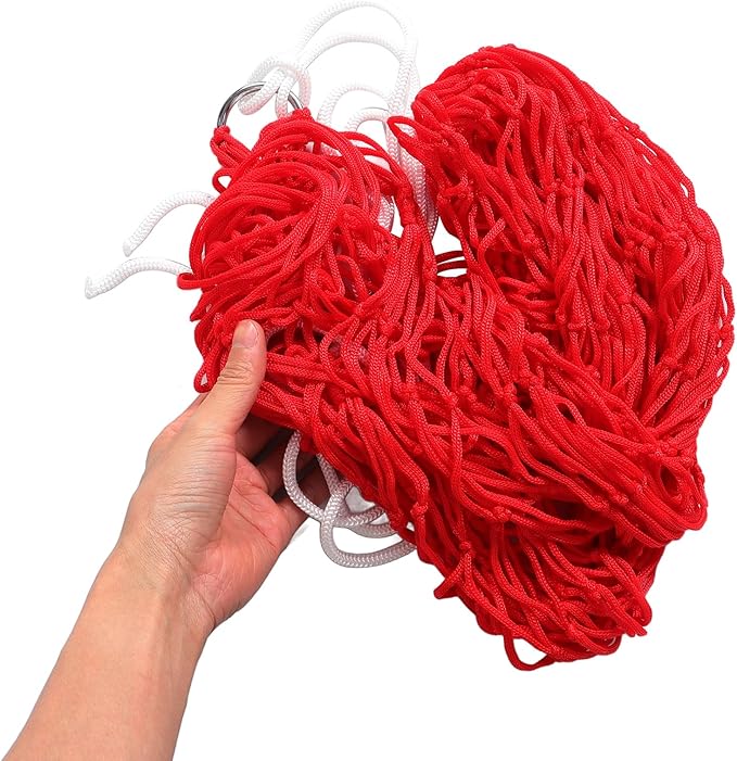 Sosoport Nylon Rope Hammock Chair Camping Mesh Portable Hammock Bed Camping Essentials Camping Gear