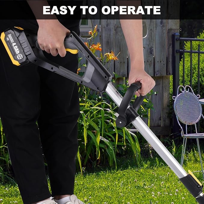 Weed Wacker Cordless, Battery Powered Weed Eater with Blades, Trimmer/Edger/Mower 3 in 1, 5.2lbs Lightweight