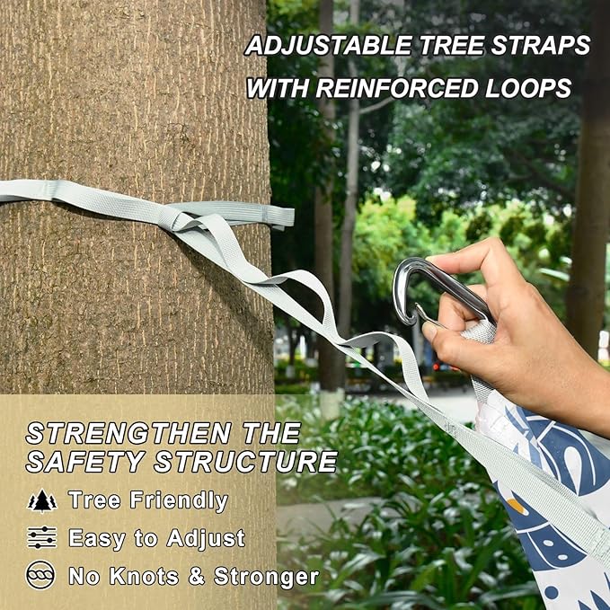 Camping Hammock Outdoor Hammocks for Outside Shell Plants Leaf Beach Beach Trees Portable Lightweight with Pockets Tree Straps Indoor