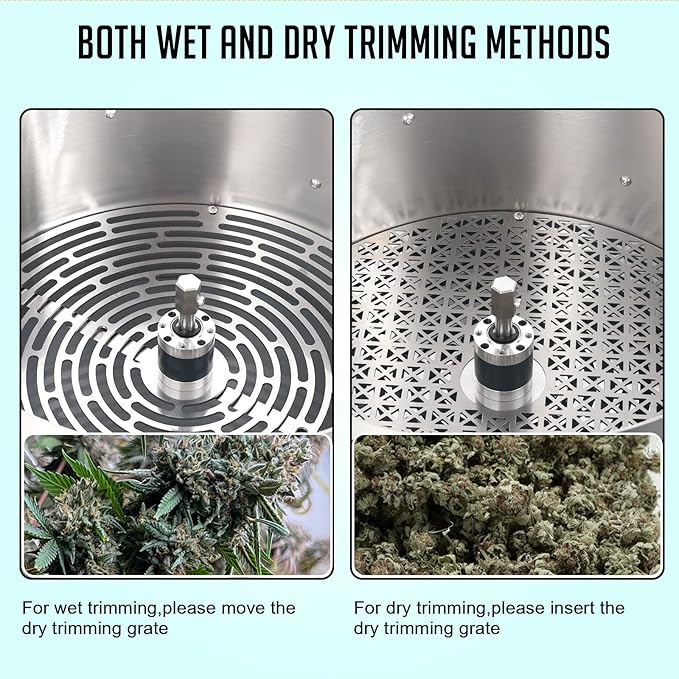 16inch Electric Bud Trimmer - Wet or Dry Desktop Bud Leaf Trimmer Machine with Visual Cutting,Outlet Port,Silicone Tray for Twisted Spin Cut Plant Leaf and Flower