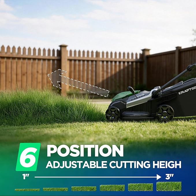 18" Electric Lawn Mower, 40V Self-Propelled Cordless Lawn Mower with 2x5.0Ah Batteries, Brushless Motor, 2-in-1 Mulching & Bagging, 6-Position Height Adjustment, for Small to Medium Yards