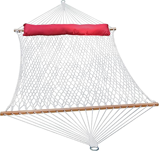 Algoma Net 13' Cotton Rope Hammock w/Pillow