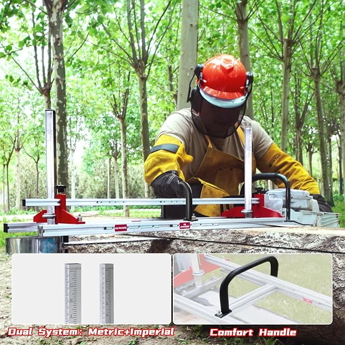 Zozen Chainsaw Mill, Portable Sawmill - Can be Assembled into 3 sizes for Independent Use, Suitable for 14-36 inches Planking Milling Bar, A Flexible Cutting Guide System for Builders and Woodworkers.