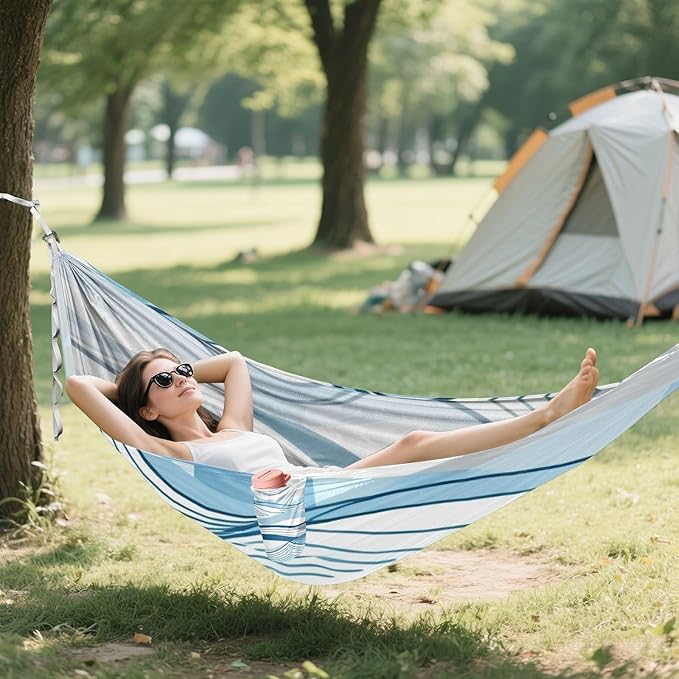 Wave and Sun Outdoor Hammocks Swing Hammock for Patio Backyard Lounge Base