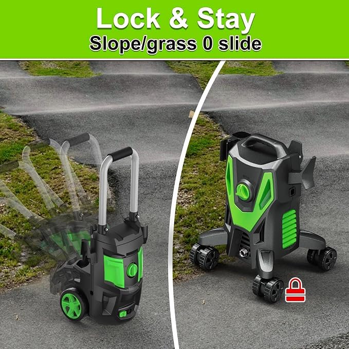 5000PSI PowerWasher with 4 Quick Connect Nozzles, Foam Cannon for Car, Lane, Patio Cleaning