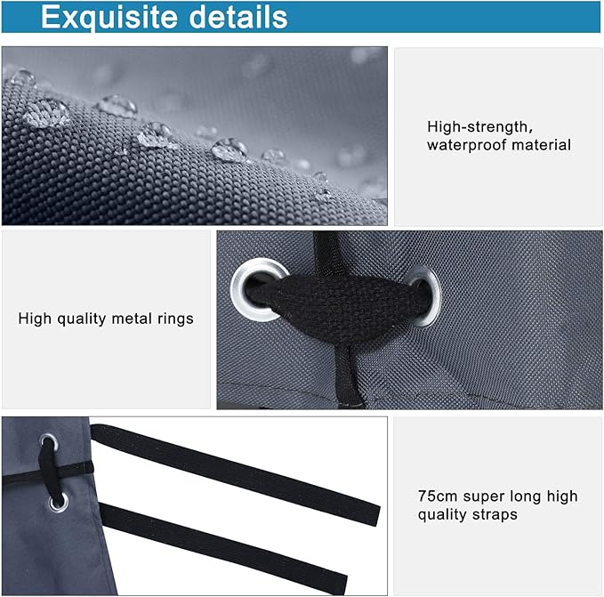 ABCCANOPY Outdoor Rectangular Patio Furniture Covers Heavy Duty Heavy Duty Table Cover Waterproof Windproof 113x76x28 inches
