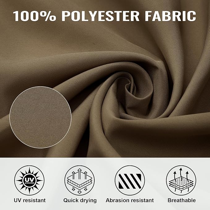 COWVIE 4-Panel 10' x 12' Gazebo Replacement Curtains, Patio Privacy Sidewalls with Double Zipper, Replacement for Outdoor Gazebo Canopy (Curtain Only)