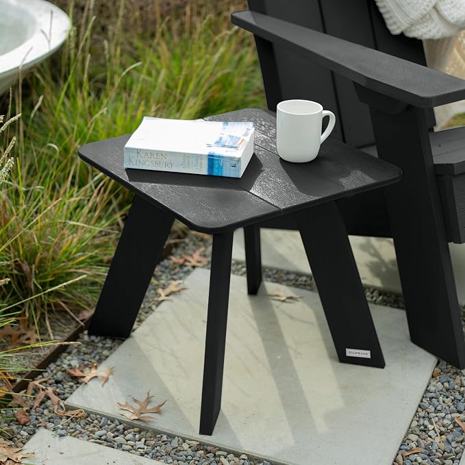 highwood Italica Modern Adirondack Side Table, Black