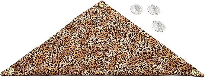 Hammock for Bearded Dragons, Leopard Dreams Fabric with Suction Cup Hooks