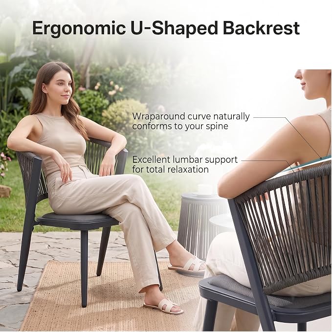 12-Pcs Aluminum Outdoor Dining Set, All-Weather Rattan Patio Furniture Set Include Two 51.2" Rectangular Tables & 10 PE Wicker Chairs with Waterproof Cushions for Backyard Deck Party & Holiday (Grey)