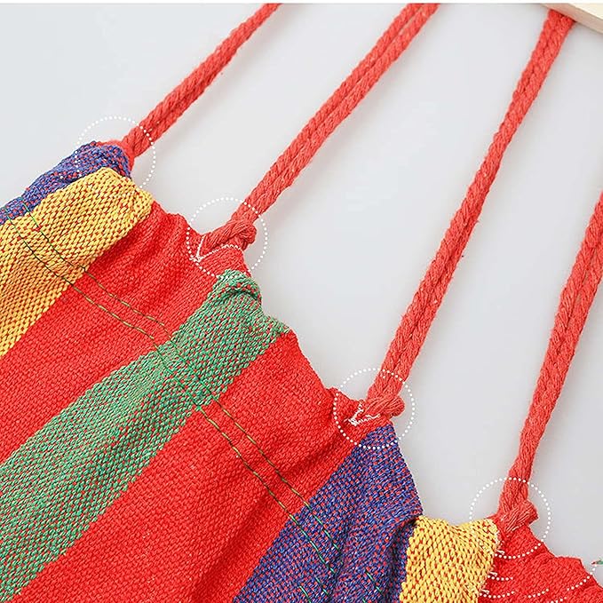 Hammocks for Camping Outside, Double Hammock with Straps, Hammocks for Trees Chair, Traditional Cotton Rope Hammock, for Outdoor Patio Backyard Poolside