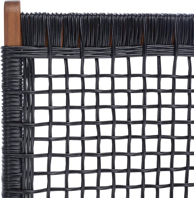 SAFAVIEH Outdoor Collection Chantelle Natural/Black Woven 5-Piece Patio Set