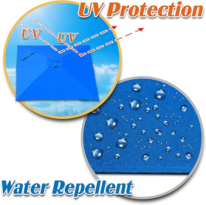 Replacement Umbrella Canopy for 8.2ft x 8.2ft 8 ribs in (Canopy Only)
