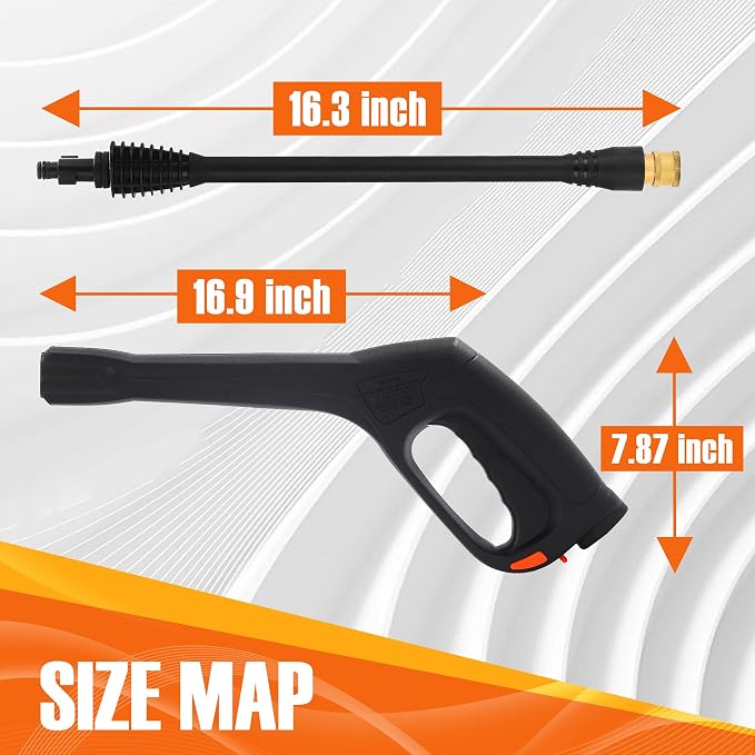 JOEJET Pressure Washer Spray Gun with Extension Wand and 5 Nozzle Tips, Compatible with Some Portland Husky Ford Pulsar ShopForce Taskforce Powerwasher