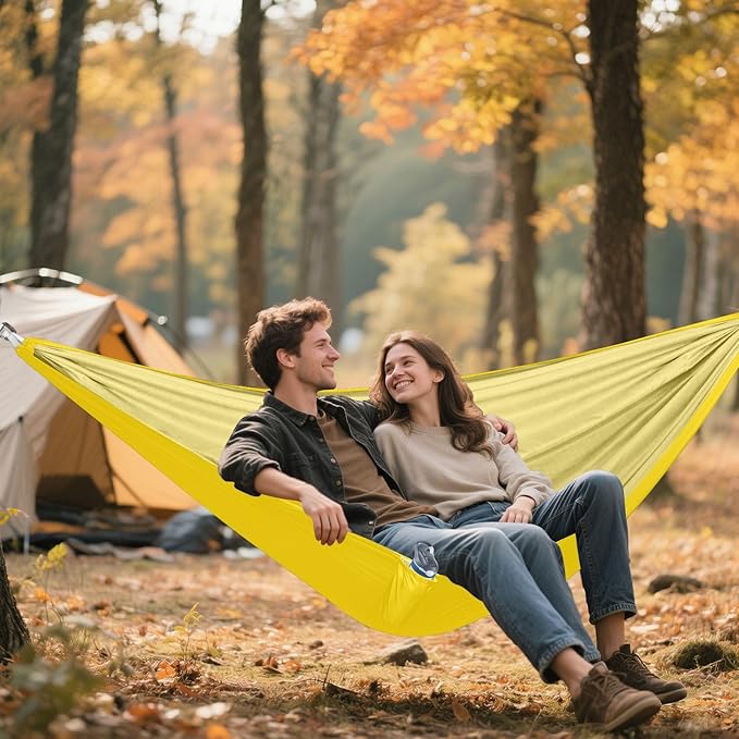 Gold Solid Color Pure Plain 330lb Capacity Outdoor Hammock Swing Hammock for Outside Beach Patio Garden accesorios para Camping