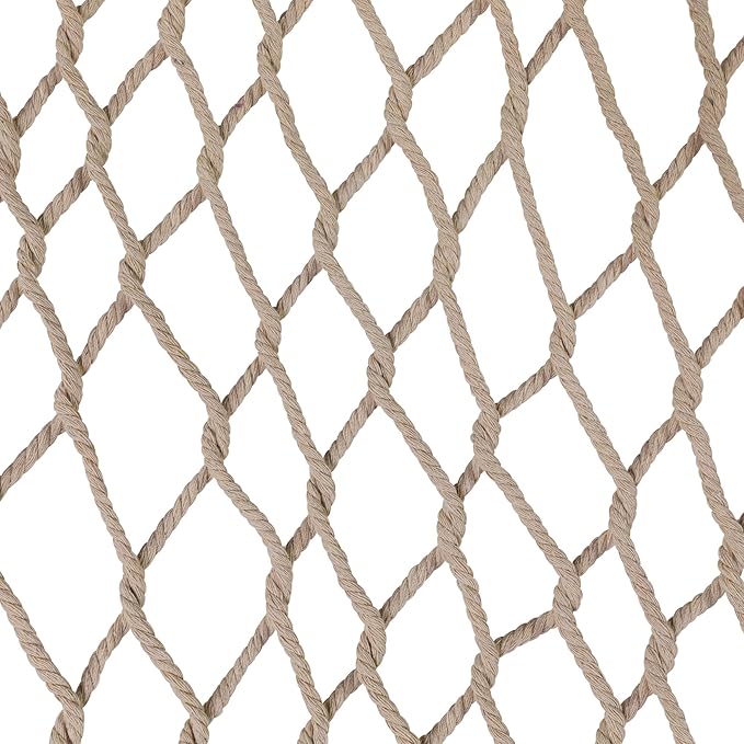 Northlight 74" White Lattice Macrame Rope Hammock with Wooden Bars