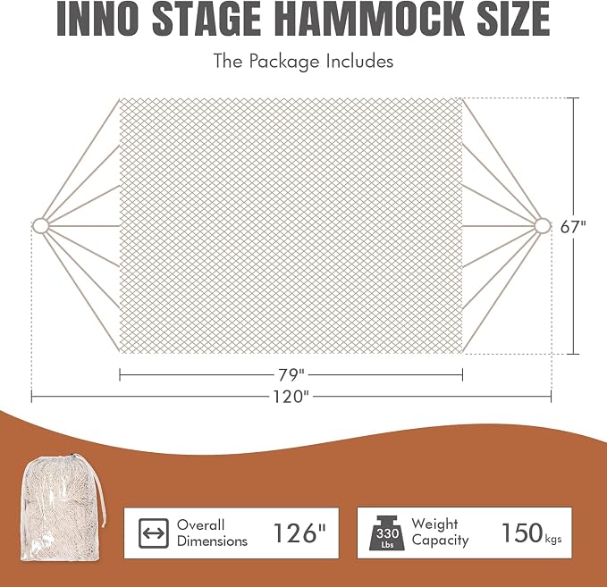 Handwoven Mayan Hammock with 2 Tree Swing Hanging Straps Hammock Rope