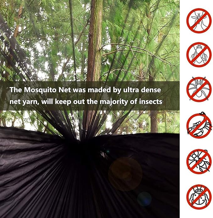 Travel Hammock, Lightweight Camping Hammock with Mosquito Net, Portable Outdoor Hammock 200kg Load Capacity for Camping Hiking Backpacking,Blue