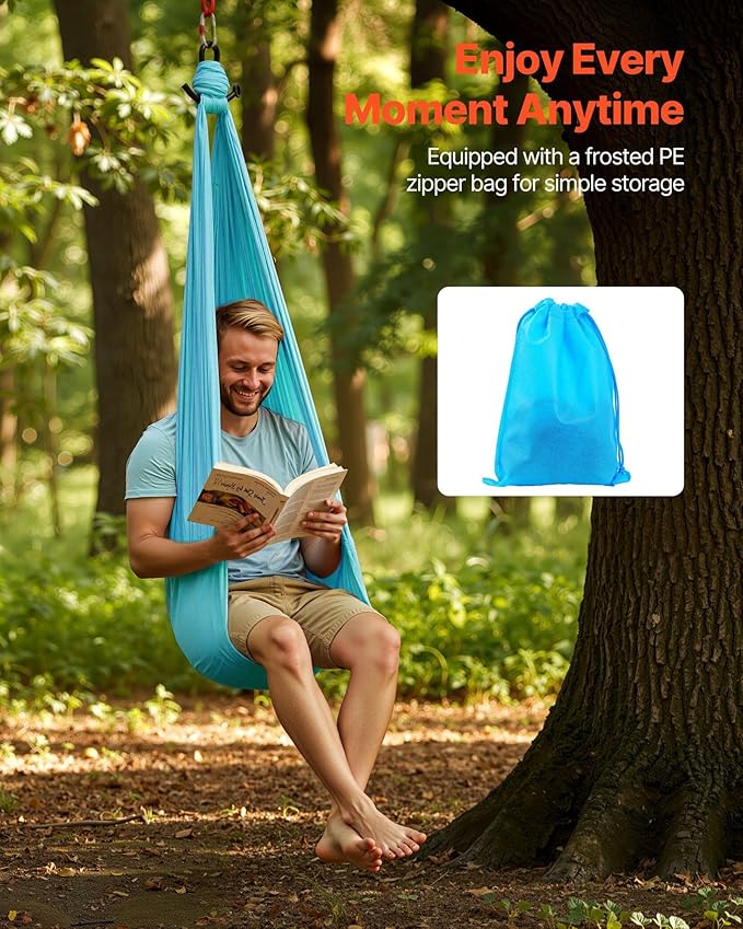 Aerial Yoga Hammock & Swing 300 lbs Capacity, 360° Swivel with Ceiling Mount Kit, Dual-Function for Home, Studio and Fitness