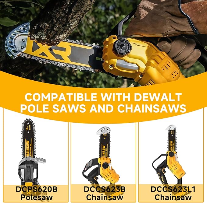 12-Inch DWZCSB12 Chainsaw Guide Bar and DWO1DT612 Saw Chains, Durable Guide Bar Compatible with DEWALT Chainsaw DCCS620, DCCS620B, DCCS620P1